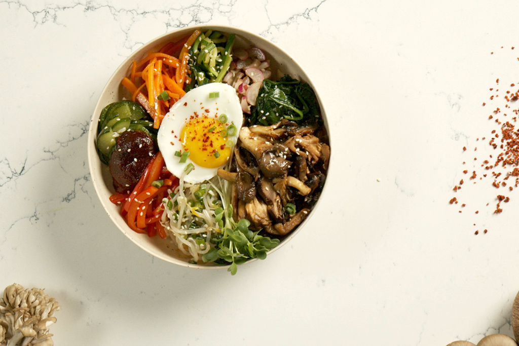 Grilled Mushroom Bibimbap