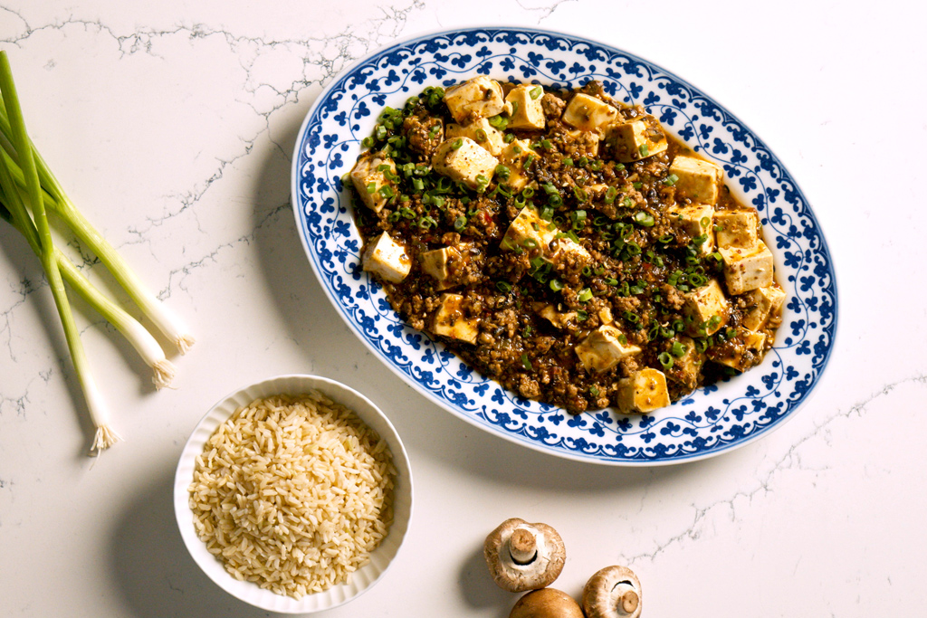 Pork and Mushroom Mapo Tofu