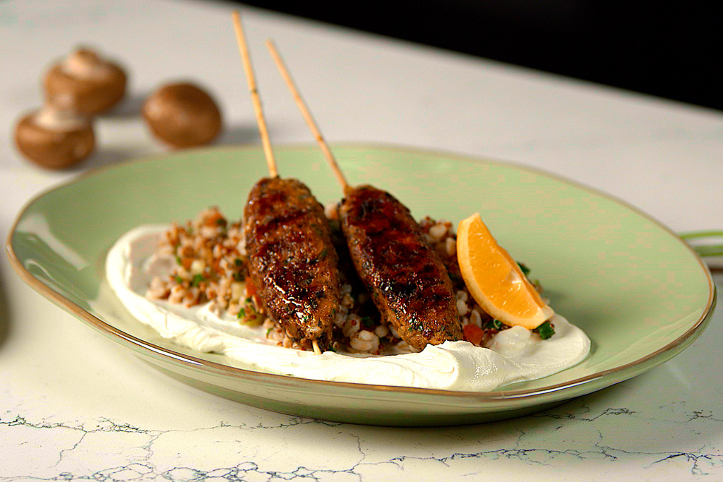 Turkey and Mushroom Kebabs